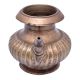Brass Bulbous Ribbed Pot With Spout
