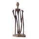 Brass Elongated Old African man Statue