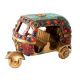 Brass Tuk Tuk Auto Rikshaw Statue With Colorful Stones