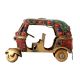 Brass Tuk Tuk Auto Rikshaw Statue With Colorful Stones