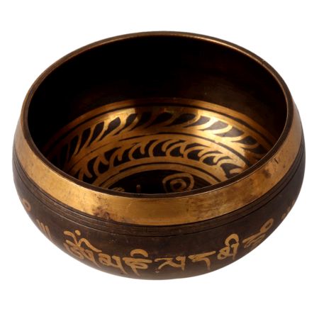 Engraved Tibetan Singing Bowl for Meditation
