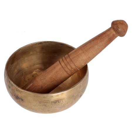 Bell Metal Om Singing Bowl with Wooden Mallet