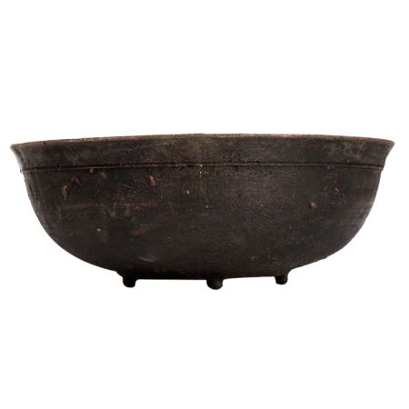 Large Brass Holy Bowl in South Indian Art