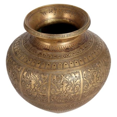 Indian Traditional Brass Lota in Gujarat Art