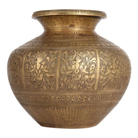 Indian Traditional Brass Lota in Gujarat Art
