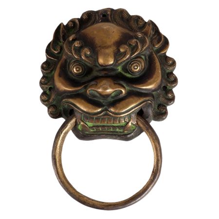 Handmade Vintage Lion Door Knocker in Chinese Art
