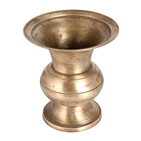 Glossy Indian Brass Flower Pot for Decor