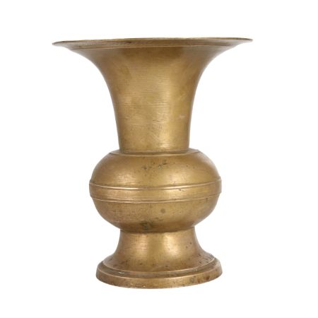 Elegant Brown Brass Flower Pot