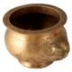 Vintage Brass Water Pot with Lion Engraving