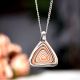 Orange Spiral Triangle Lampwork Glass Pendants for Necklace - 1 Piece