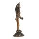 Vintage Brass Radha Rani Statue in Black Finish