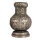 Aesthetic White Metal Flower Pot in Tibetan Art