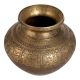Traditional Brass Lota Water Pot with God Carvings
