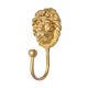 Farmhouse Decor Single  Brass Lion Face Hook