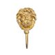 Farmhouse Decor Single  Brass Lion Face Hook