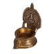 Vintage Brass Gajalakshmi Oil Lamp for Pooja