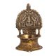 Vintage Brass Gajalakshmi Oil Lamp for Pooja