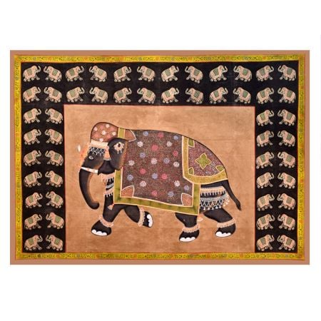 Royal Elephant Border Painting