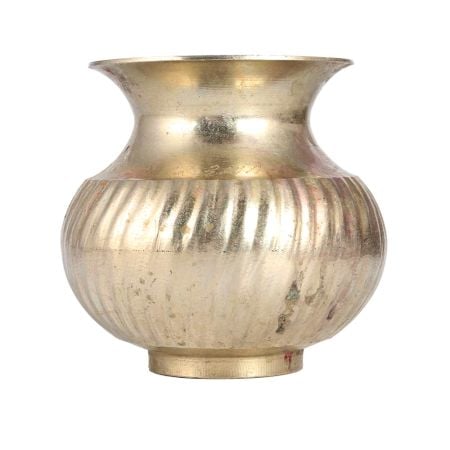 Glossy Bell Metal Holy Water Pot for Decor