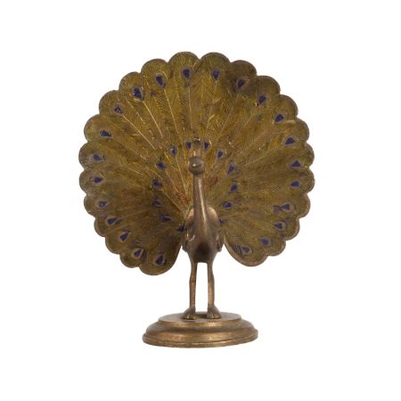 Brass Dancing Peacock Statue for Decoration