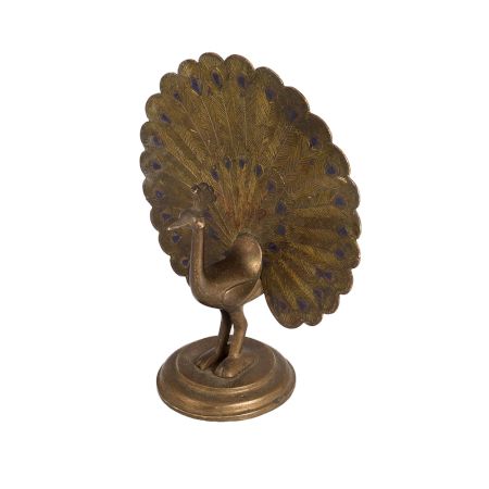 Brass Dancing Peacock Statue for Decoration