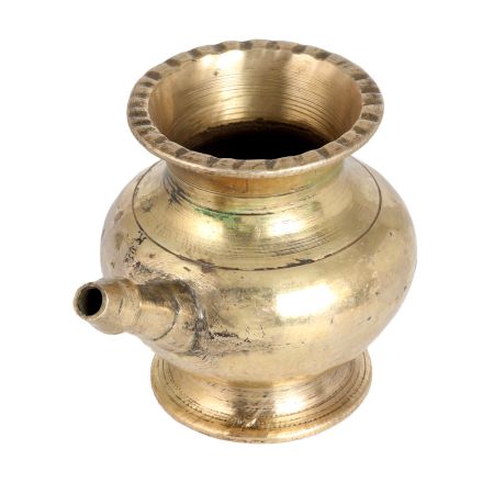 Brass Holy Water Pot with Spout for Decoration
