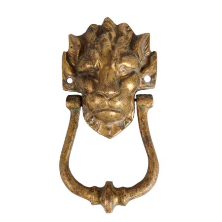 Vintage Used Door Knocker with Lion Face
