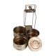 Handmade Brass Three Compartment Tiffin Box