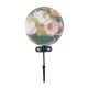 Multicolor Floral Pattern Round Wood and Resin Key Hooks