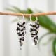 Garnet Beaded Chandelier Earrings With 92.5 Sterling Silver