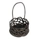 Elegant Black Brass Basket for Decor