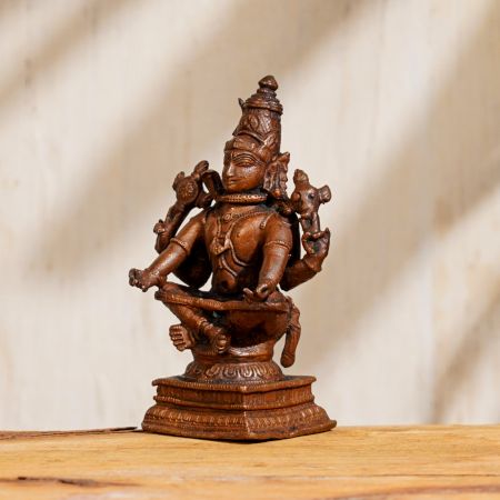 Copper Seated Lord Shiva Statue for Worship
