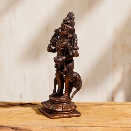 Copper Statue of Lord Bhairava for Decoration