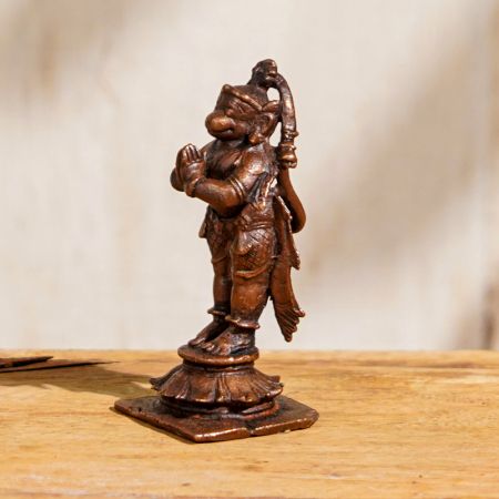 Indian God Lord Hanuman Copper Statue