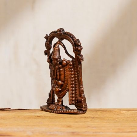 Lord Tirupati Balaji Venkateshvara Statue Made of Copper