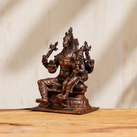 Indian Copper Statue of Lord Hayagriva for Worship
