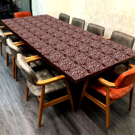 Dark Coloured Table Top for Dining Table Decor