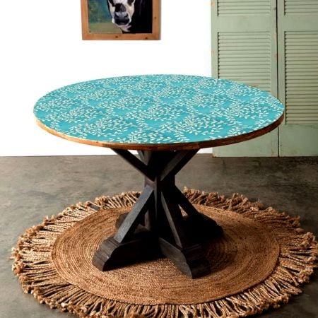 Eye Catching Sky Blue Table Top for Decoration