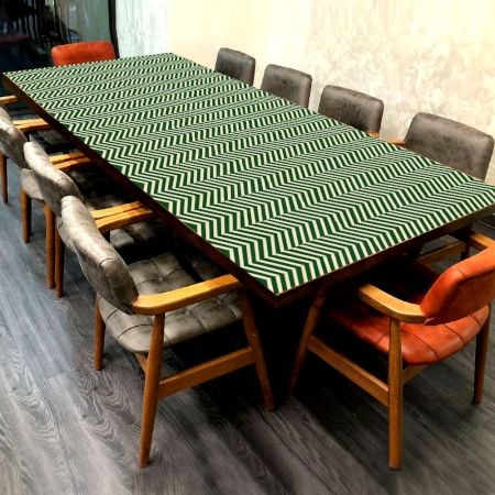 Eye-Catching Green & White Table Top