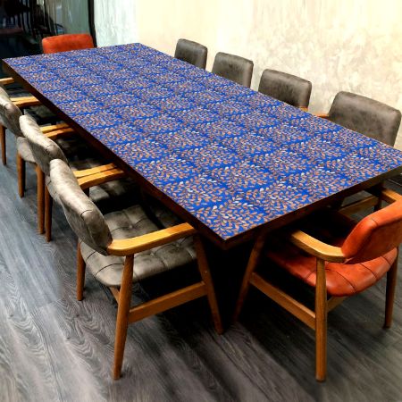 Lovely Blue Colour Table Top for Dining Table