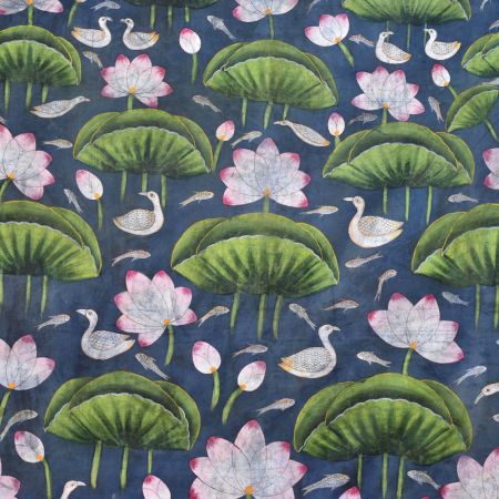 Pichwai Painting of Pond for Living Room