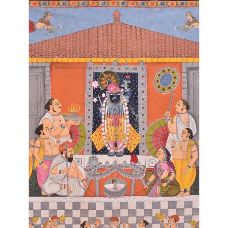Beautiful Pichwai Paitning of Lord Shrinathji for Temple