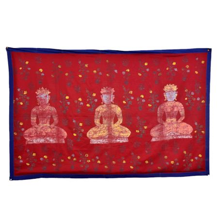 Hand-Painted Pichwai Painting of Meditating Jain Gurus