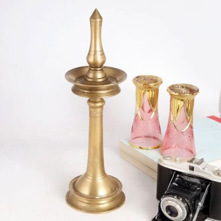 Handcrafted Oil Lamp in South Indian Art