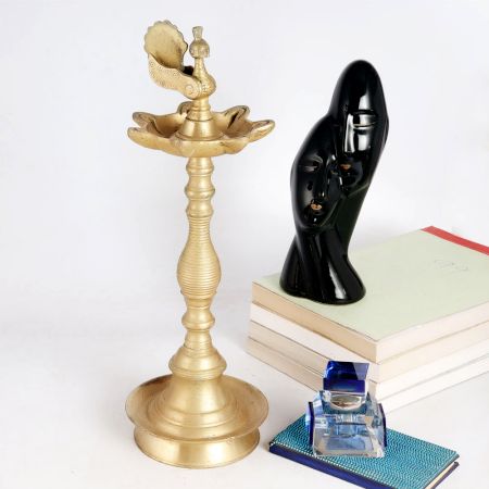 Brass Peacock Oil Lamp for Home Decoration