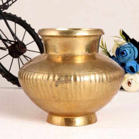 Shiny Golden Lota for Hindu Rituals