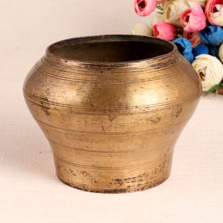 Used Brass Pot in Himalayan Art