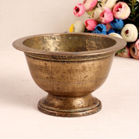 Vintage Big Brass Bowl for Kumkum Tilak