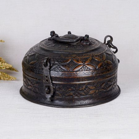 Handcrafted Traditional Jewelry Box Made of Brass