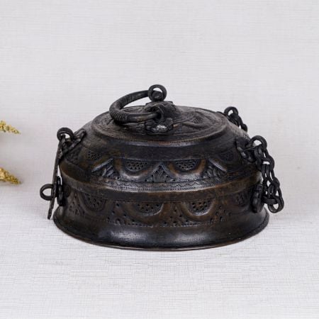 Handmade Brass Jewelry Box in Antique Finish